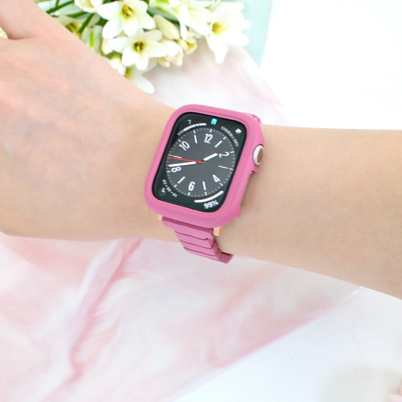 "Lighten your mood with summer colors" Apple Watch band and case set