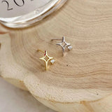 "Elegant Shine" Star Cross Earrings