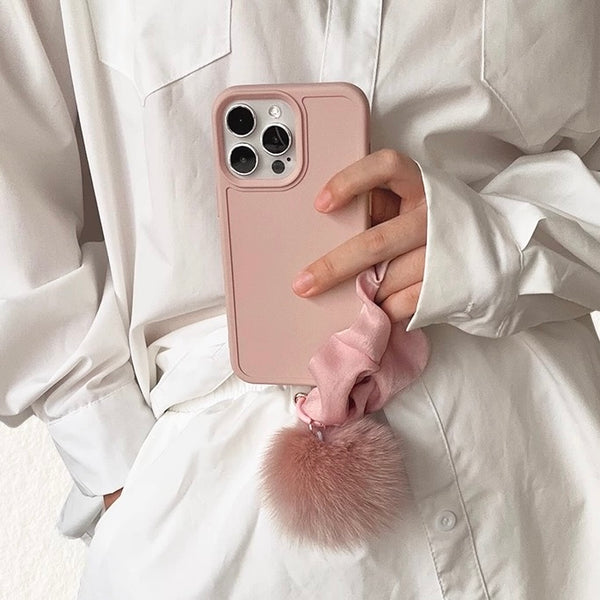 "Fluffy Wrist Strap" TPU Smartphone Case