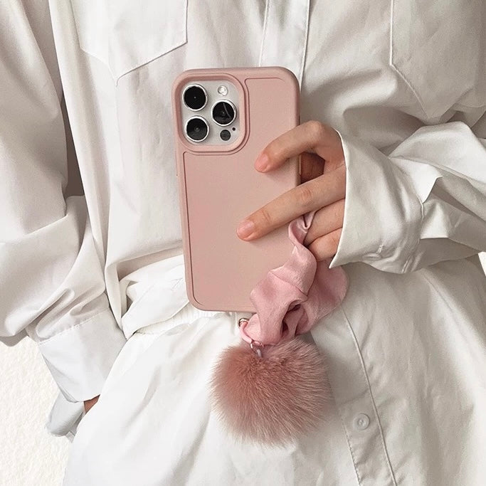 "Fluffy Wrist Strap" TPU Smartphone Case