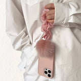 "Fluffy Wrist Strap" TPU Smartphone Case