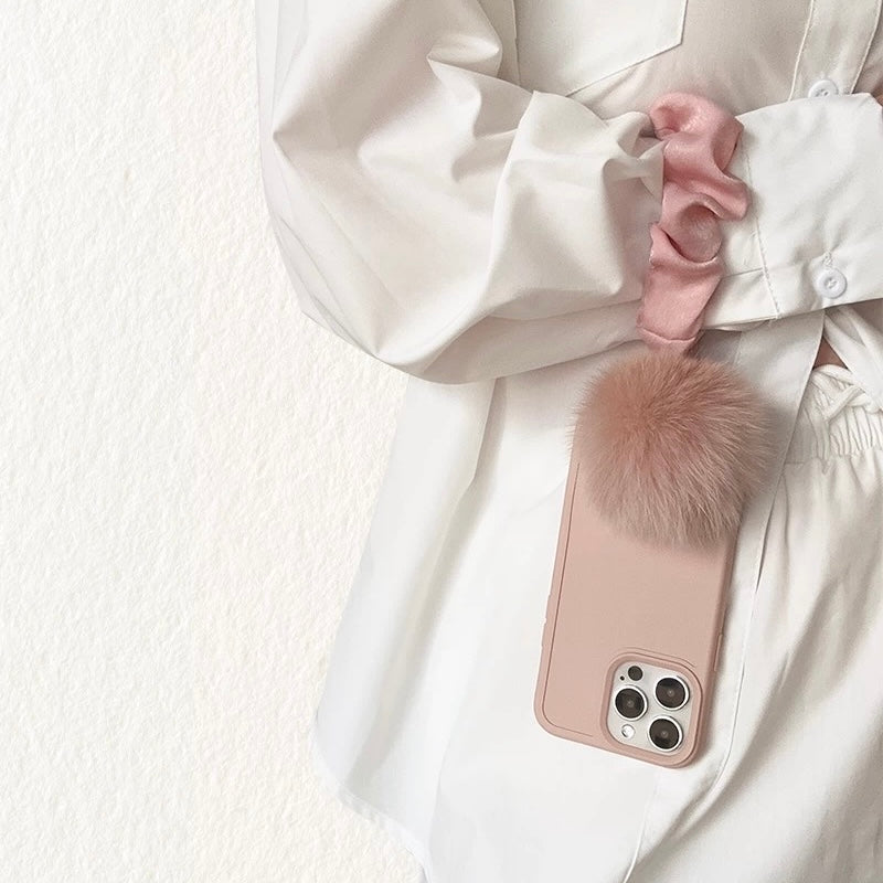 "Fluffy Wrist Strap" TPU Smartphone Case