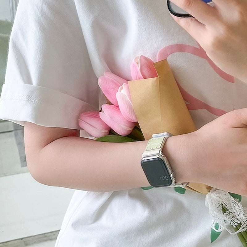 "Leather Tag" PU Leather Apple Watch Band 