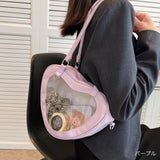 "Peek into the Heart" Heart bag with clear window for your favorite character