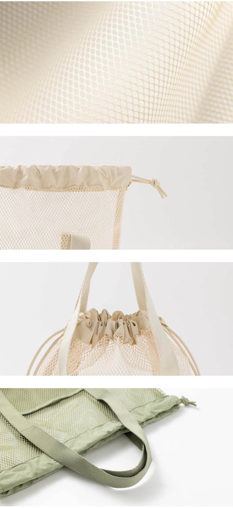 "Light-colored mosaic" mesh storage bag