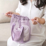 "Light-colored mosaic" mesh storage bag