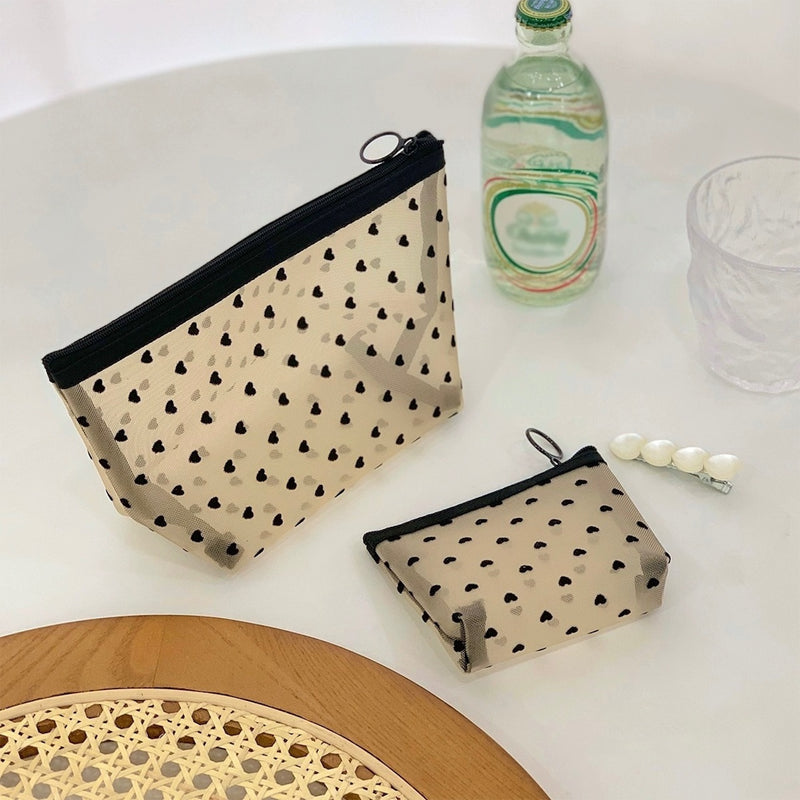 "Circle, Triangle, Square" Semi-transparent Cosmetic Pouch