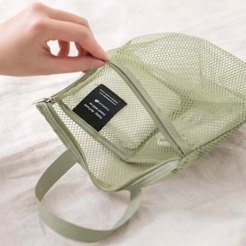 "Simple Mesh" Mesh Cosmetic Bag
