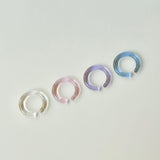 "Simple and colorful" single glass ear cuff