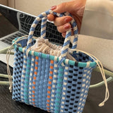 "Weaving Colors" Basket Weave 2-Way Bag