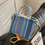 "Weaving Colors" Basket Weave 2-Way Bag