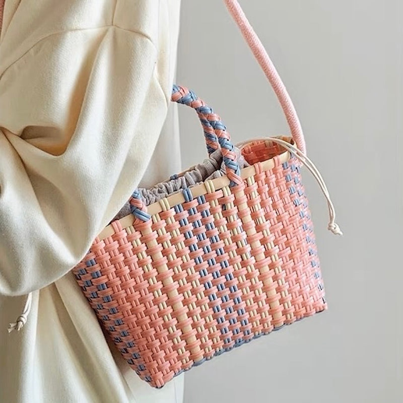 "Weaving Colors" Basket Weave 2-Way Bag