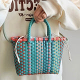 "Weaving Colors" Basket Weave 2-Way Bag