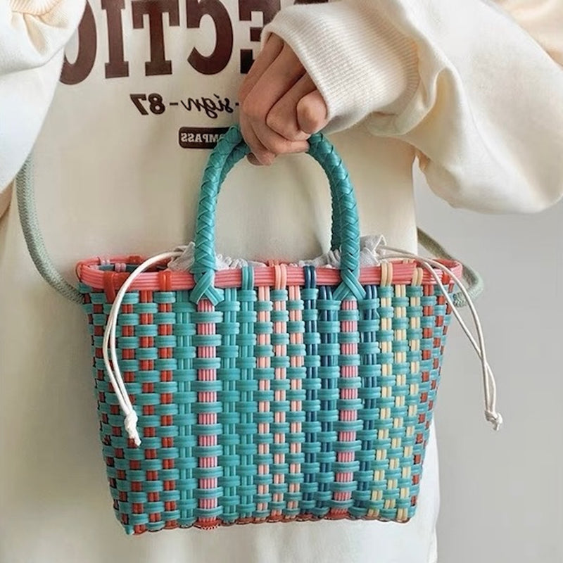 "Weaving Colors" Basket Weave 2-Way Bag