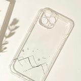 "Stars and Ridges" Starry Sky Illustration Clear Case