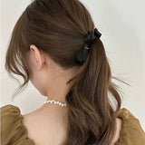"Adult Cute" for Everyday. Sophisticated Banana Clip with Elegant Ribbon Finish