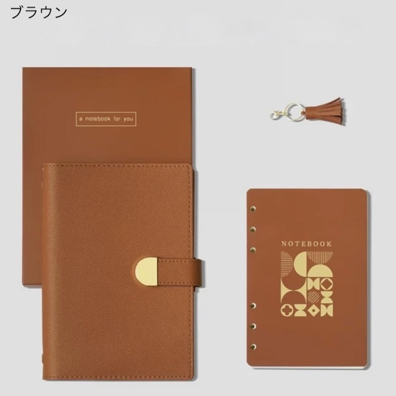 "Simple Notebook for Adults" Magnetic A6 Loose-leaf Notebook