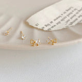 "Tie the Heart" S925 earrings set of 4