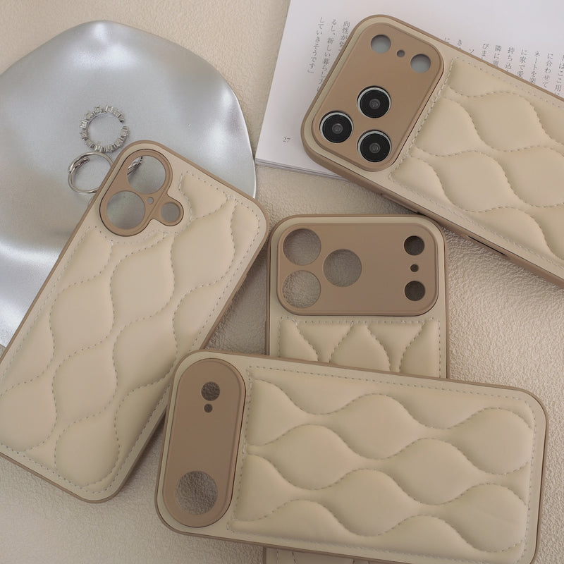 "White Quilt" PU Leather Smartphone Case