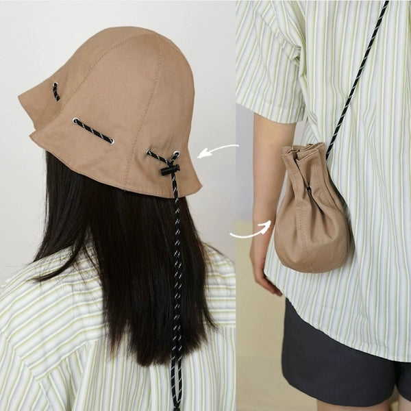 "2-way Wrap-around" 2-way hat &amp; bag