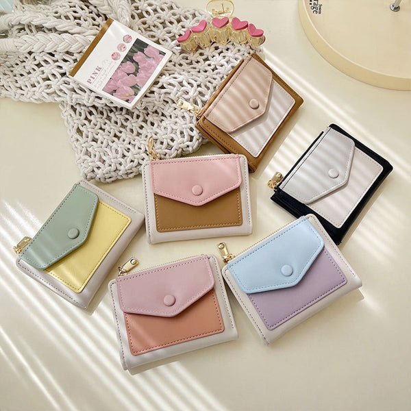 "Good mood color" PU leather mini wallet