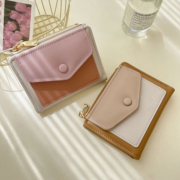 "Good mood color" PU leather mini wallet