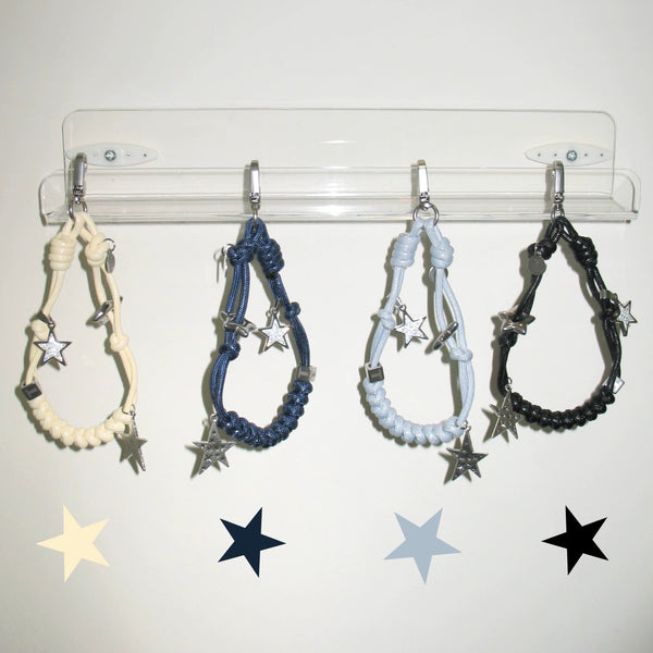 「星の輝き」金属製スマホストラップ