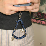 「星の輝き」金属製スマホストラップ