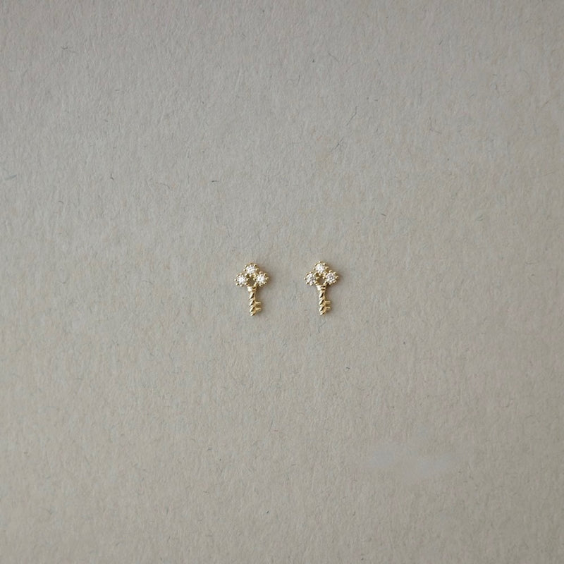 "Important Things" S925 Key Earrings