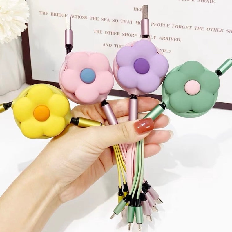 "Macarons Bloomed" 3-in-1 charging cable