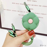 "Macarons Bloomed" 3-in-1 charging cable