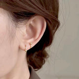 "Simple beauty" S-shaped ultra-thin earrings