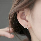 "Simple beauty" S-shaped ultra-thin earrings