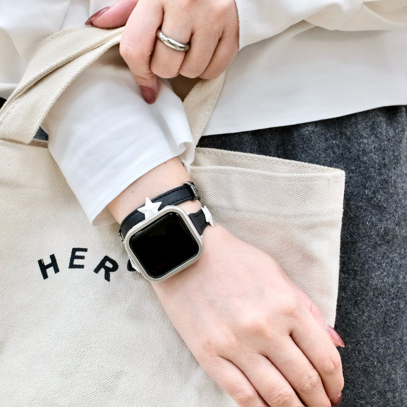 「スターアクセント」PUレザーダブル2重バンド