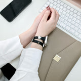 「スターアクセント」PUレザーダブル2重バンド