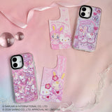 GAACAL × mezzo piano × Hello Kitty Interchangeable Smartphone Case Set [for PaleCase] MagSafe Compatible, Set Design A (Purple & Houndstooth)