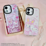 GAACAL × mezzo piano × Hello Kitty Interchangeable Smartphone Case Set [for PaleCase] MagSafe Compatible, Set Design A (Purple & Houndstooth)