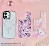 GAACAL × mezzo piano × Hello Kitty Interchangeable Smartphone Case Set [for PaleCase] MagSafe Compatible, Set Design A (Purple & Houndstooth)
