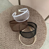 "Light and sheer around the face" Wide Mesh Headband
