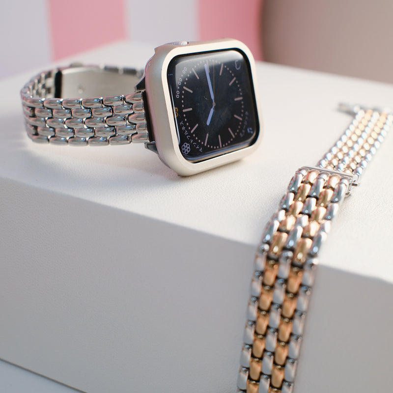"Fishscale Elegance" Metal Apple Watch Band