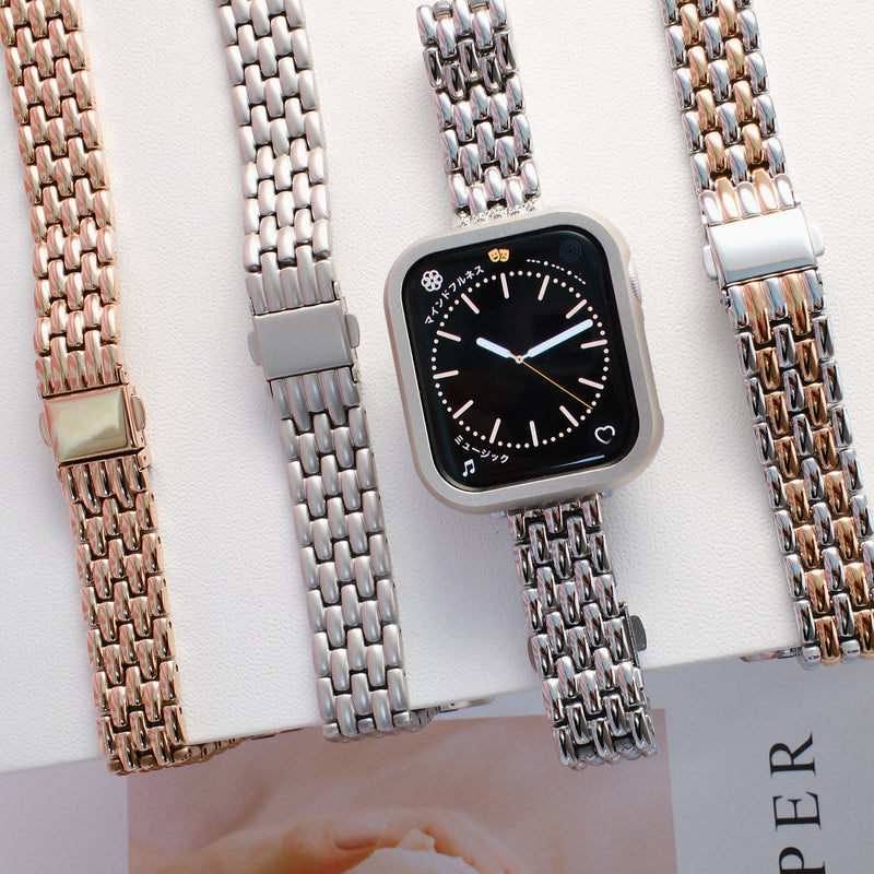 "Fishscale Elegance" Metal Apple Watch Band