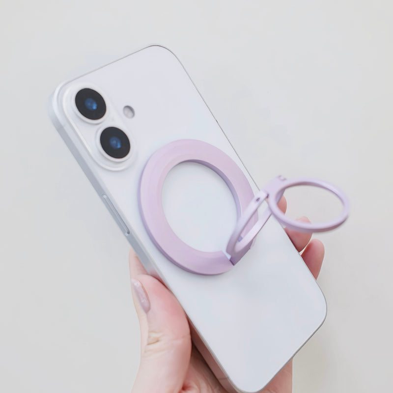 A double-sided magnetic smartphone ring stand that's both smart and beautiful to use.