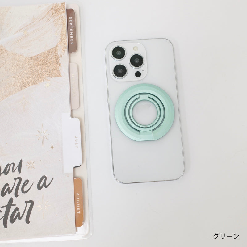 A double-sided magnetic smartphone ring stand that's both smart and beautiful to use.