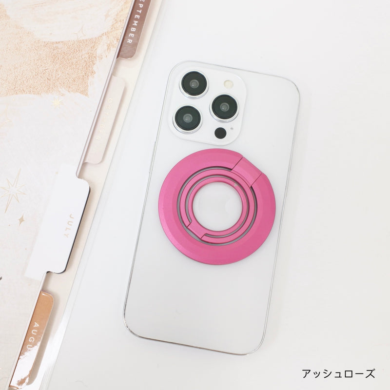A double-sided magnetic smartphone ring stand that's both smart and beautiful to use.