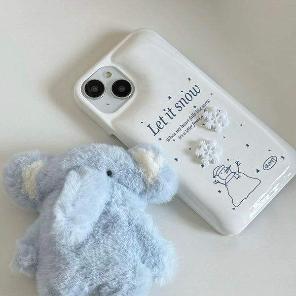 "Pure white falling" pearl smartphone case