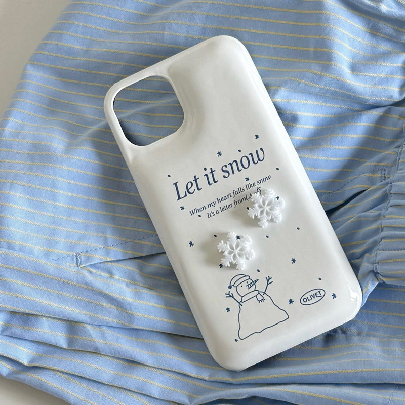 "Pure white falling" pearl smartphone case