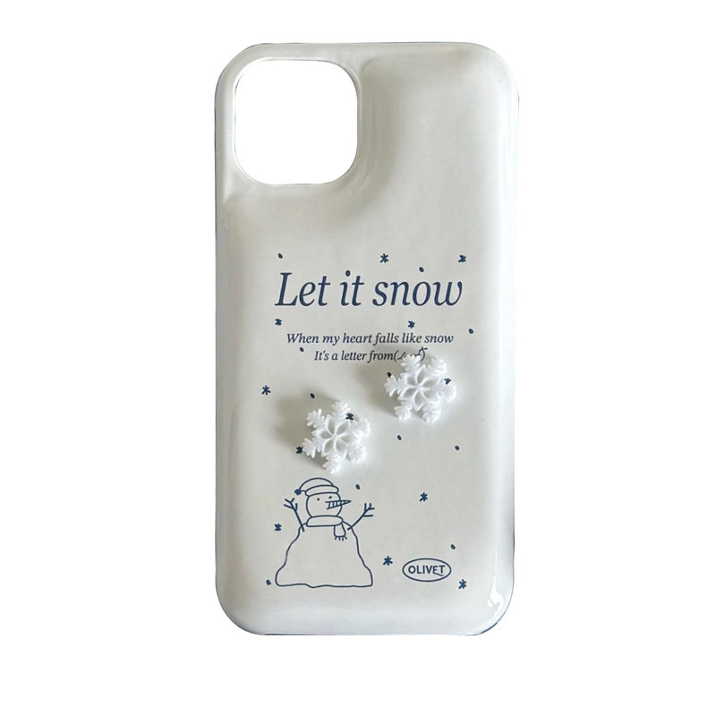 "Pure white falling" pearl smartphone case