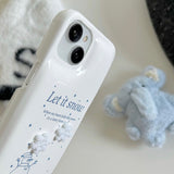 "Pure white falling" pearl smartphone case