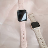 "3D Flower &amp; Butterfly Pattern" Silicone Apple Watch Band