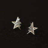 "Star alignment" cut star earrings